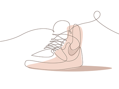 One line Air Jordan continous line jordan line art nike one line single line sneakers