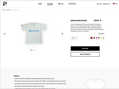 Product page GS e shop product page sketch sku page ui