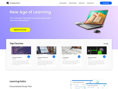 E-Learning Platform design graphic design ui ux