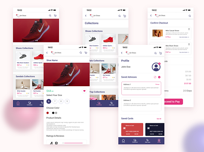 Footwear Marketplace App Design branding design ui ux