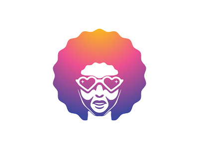 Afro Disco Girl Logo 80s dance design disco disco logo eighties girl girl logo gradient logo logodesign logoinspiration minimalist minimalist logo modern party