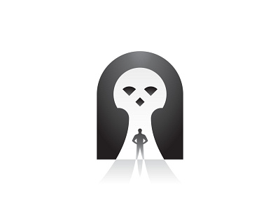 Man Facing Skull Logo design logo logo design logoideas logoinspiration minimalist minimalist logo modern modern logo modernlogo skull skull logo