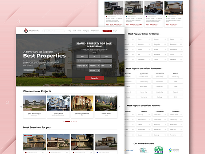 Real Estate Web Landing Page design latest website real estate ui uxui website