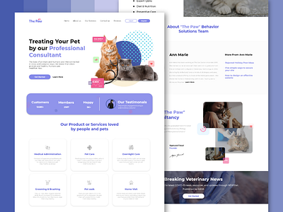 Landing page design for Online Cat Consultancy