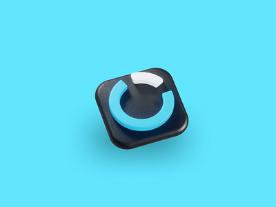 Plastic 3D logo icon