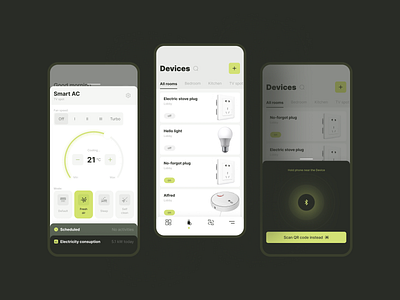 Device list - Smart home app app design application bluetooth design devices list mobile smart home smarthome
