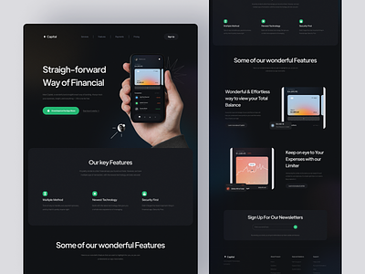 Capital · Finance App Landing Page