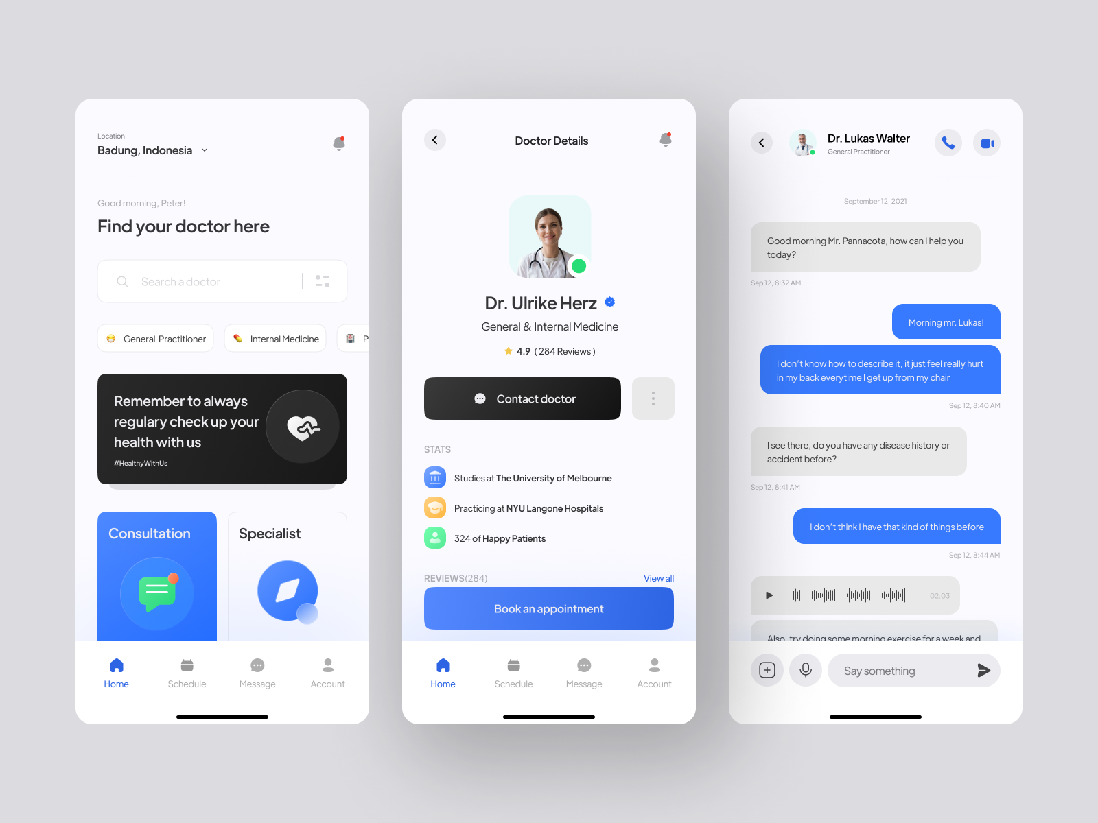 Medical Mobile App by Satria Nayottama for Pickolab Studio on Dribbble