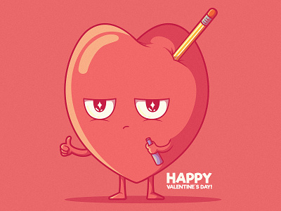 Happy Valentine's Day branding character design funny graphic icon illustration logo ui vector