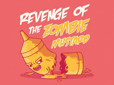 Revenge of the Zombie Mustard branding character colors design funny graphic illustration inspiration logo vector