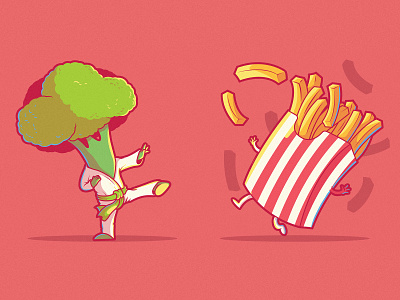 Fast Food Fight branding character colors design draw graphic illustration inspiration logo vector