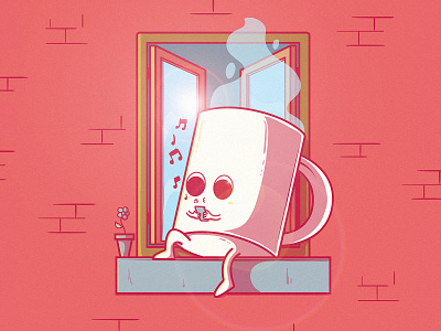 Coffee Time! The power that i need ;) branding character design funny graphic illustration inspiration logo ui vector