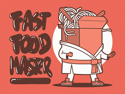 Fast Food Master art branding character cool design graphic illustration logo shirt vector