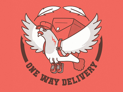 One Way Delivery, The way to Go! art branding character colors cool design graphic illustration logo vector