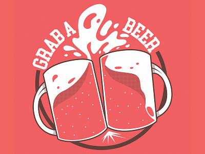 Grab a Beer! art branding character cool graphic illustration inspiration logo shirt vector