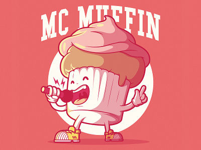 MC Muffin advertising app brand branding character character design cute food and drink food illustration icon logo logodesign symbol