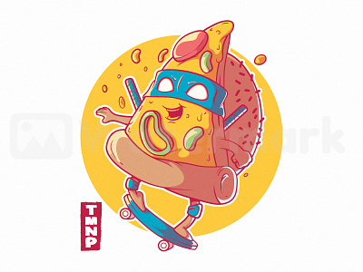 Teenage Mutant Ninja Pizza art character comics design funny graphic inspiration pizza pizza logo shirt vector