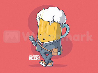 Monday Beer character colors concept design draw drawing drink food and drink graphic illustration inspiration logo vector