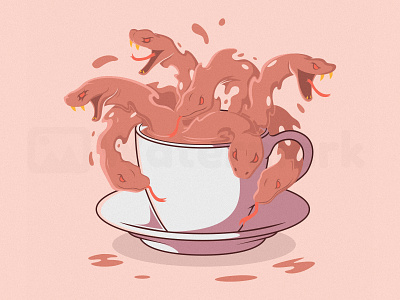 Medusa Coffee branding coffee design funny graphic ill illustration mithology vector
