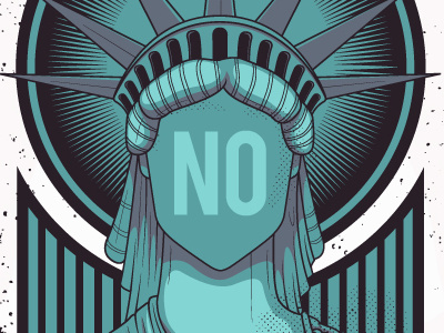 No Liberty draw liberty madame message shirt statue style symbol united states vector