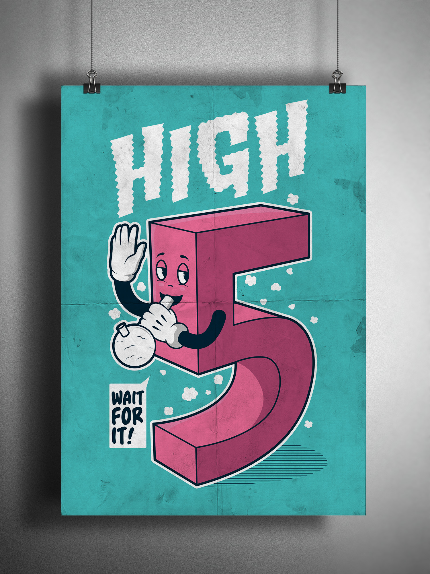 Dribbble - high-five-poster.jpg by Pedro Fernandes