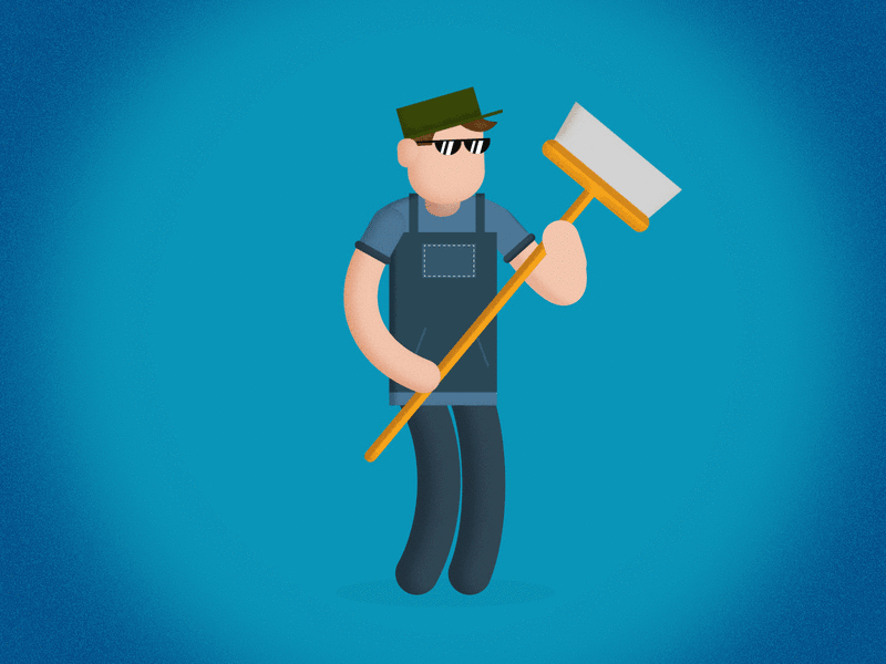 Janitor animation cleaning draw funny gif janitor test testing vector