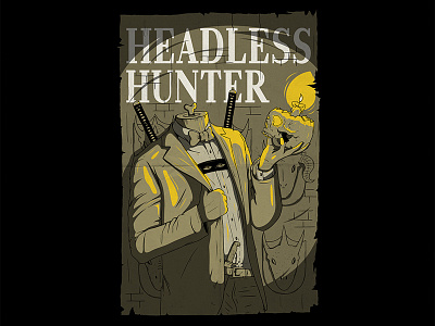 Headless Hunter art character colors comics cool graphic monster poster shirt style vector