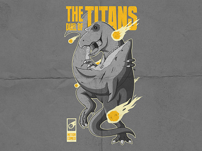 The Duel Of Titans animal art character colors comics cool design graphic poster shirt vector