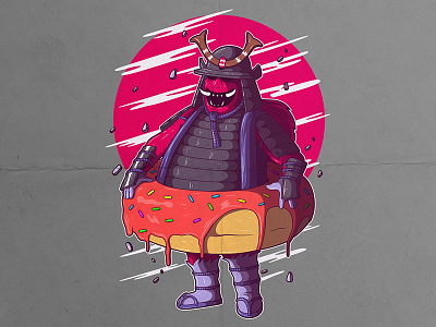 Fat Samurai art character colors comics cool design graphic inspiration poster shirt vector