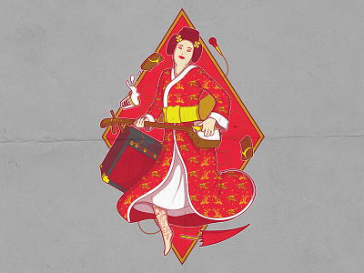 Rockin Geisha art character colors comics cool design graphic inspiration poster shirt vector