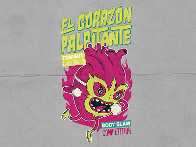 El Corazón Palpitante art cartoon character colors comics cool design graphic poster shirt vector