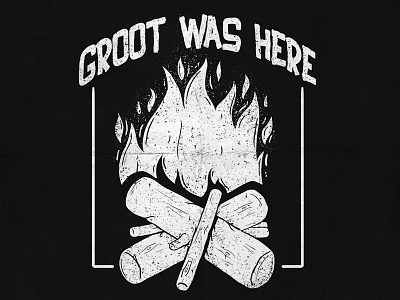 Groot Was Here character colors design draw funny graphic inspiration lettering shirt tee vector work