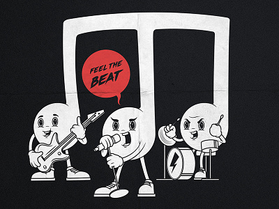 Feel The Beat! art character colors comics cool design graphic inspiration poster shirt vector
