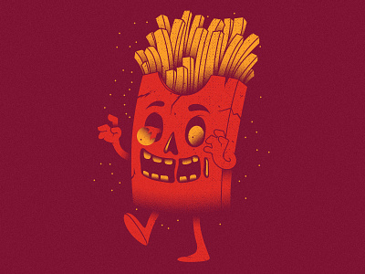 Zombie Chips art character colors comics cool design food graphic poster shirt vector