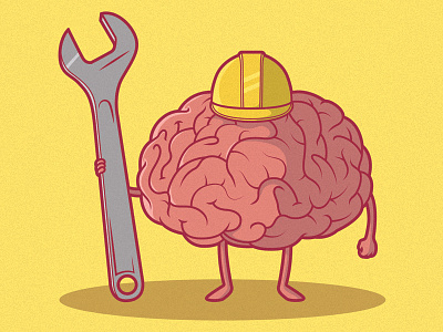 Worker Brain brain character colors design funny inspiration inspirational reference style worker