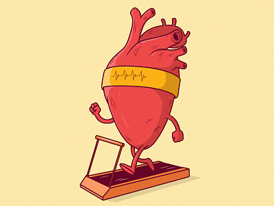 Heart Running art books character colors design draw ebook funny inspiration stock tech vector
