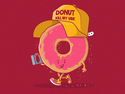 Donut Vibe! character colors design draw food funny graphic lettering shirt tee vector work
