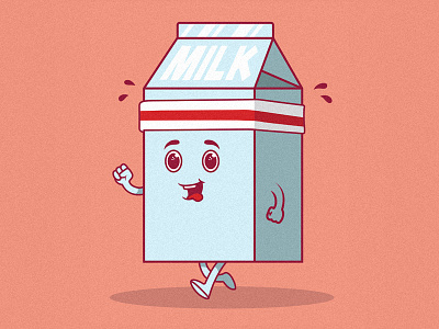 Milk Running character character design colors design draw funny graphic graphicdesign inspiration logo vector work