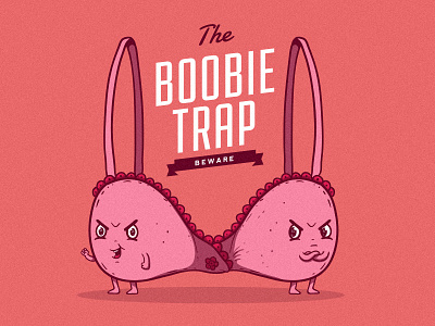 The Boobie Trap art character colors cool design draw funny graphic icon illustration inspiration lettering logo vector