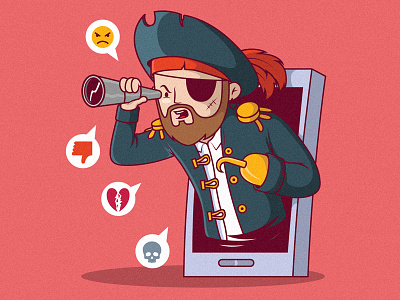 Bully Pirate animation app art branding character colors cool design funny graphic icon illustration inspiration logo poster ui vector work