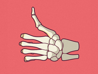 Skeleton Hand app art branding colors comics cool design funny graphic icon illustration inspiration logo poster style tee ui vector web work