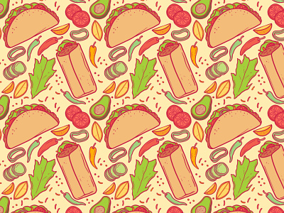 TACO PATTERN branding colors design graphic illustration inspiration logo poster shirt vector