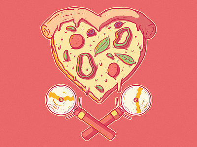 LOVE PIZZA art branding character colors design graphic illustration inspiration logo vector