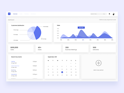 Sales Dashboard UI Design