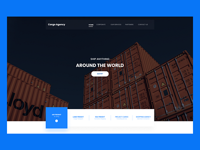 Logistics Agency Landing page Hero section design landing page ui ux website