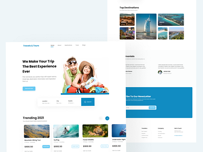 Travel Agency Website Landing page agency branding design landing page ui ux web website