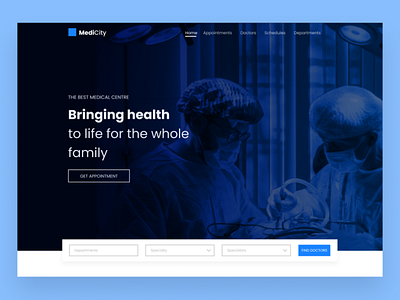 Medical Agency Landing page Hero section