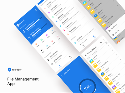 FileProof | File Management Application app design file management app ui ux