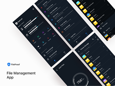 FileProof | File Management Application app design file management application ui ux