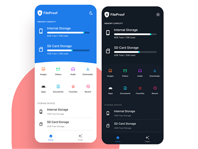 FileProof | File Management Application app design figma file management application icon ui ux